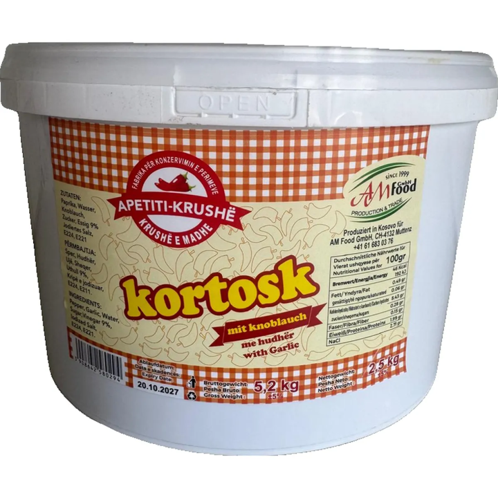 Apetiti-Krushi Kortosk Mit Knoblauch Me Hudher With Garlic 5,2 Kg